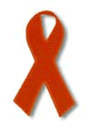 Graphic of an orange work zone awareness ribbon.