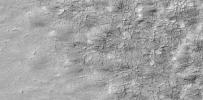 A delicate pattern, like that of a spider web, appears on top of the Mars residual polar cap, after the seasonal carbon-dioxide ice slab has disappeared