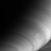 The Cassini spacecraft captures the ripples, loops and storms that swirl in Saturn's east-west flowing cloud bands