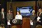 Secretary Chao announcing the DOL lawsuit against Enron Corporation.