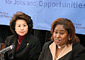 Secretary Chao and Samia Medina-Rogers of the New Hampshire Minority Health Coalition.