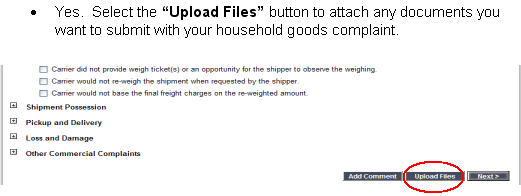 Screenshot of the 'Upload Documents' button highlighted.