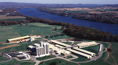 Aerial image of the USDFRC Farm.