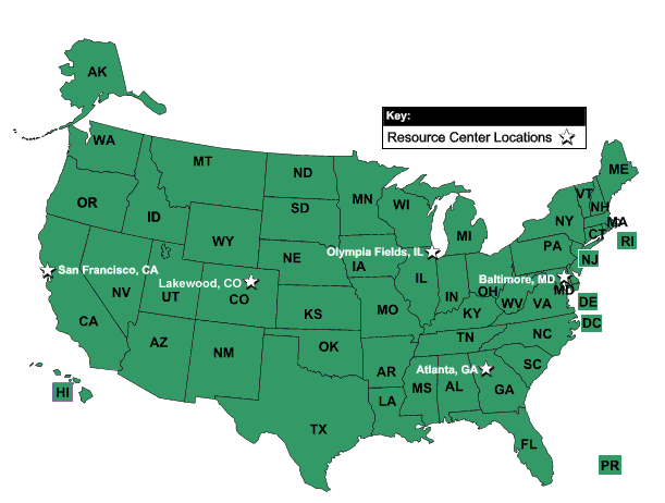 Clickable U.S. Map