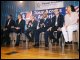 Secretary Rod Paige joins (from left) Allan Houston of the New York Knicks, Cablevision President and CEO James L. Dolan, Mayor Michael Bloomberg, New York Schools Chancellor Joel Klein, and Teresa Weatherspoon of the WNBA's New York Liberty at Samuel Gompers Vocational and Technical High School to highlight the importance of partnerships between the business community and public schools and to discuss how No Child Left Behind and technology will transform education in America.