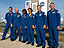 Crew of STS-121 pictued in front of the VAB