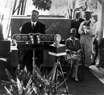 Secy Hoover addresses guests at the 1929 laying of the first cornerstone of the Commerce building 