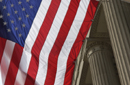 Flag waving  at  Commerce Building