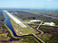 An aerial view of the Shuttle Landing Facility at Kennedy Space Center, FL.