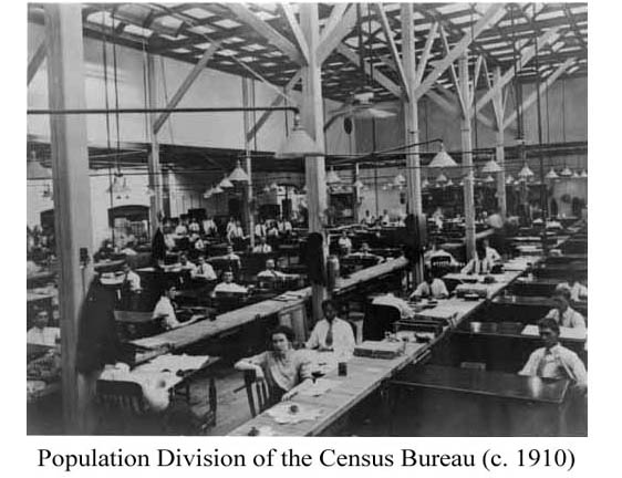 Photo of the Population Division of the Census Bureau (c. 1910)