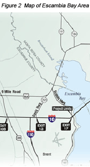 Figure 2-Map of Escambia Bay Area