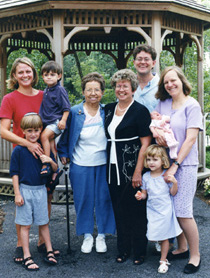 Several generations of mothers in a family.