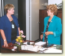 two employees in consultation