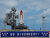 Space Shuttle Discovery sits on launch pad 39-A
