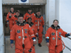 Mission STS-120 astronauts at Kennedy for launch dress rehearsal
