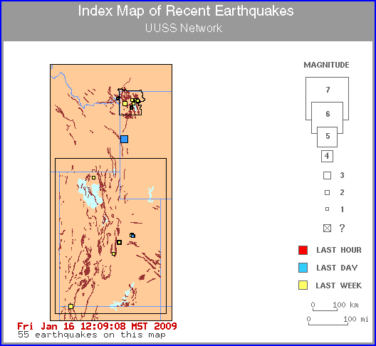 Earthquake Index Map