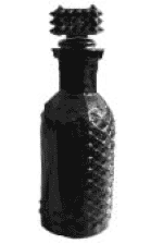 Photograph of textured bottle with spiked cap.