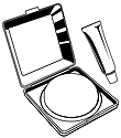 A drawing of a diaphragm and a tube of spermicide.