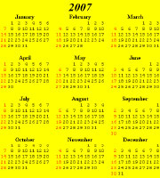 2007 calendar