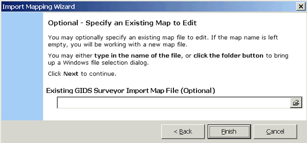 Specify a map to edit