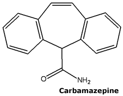 chemical structure of Carbamazepine