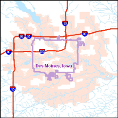 DesMoines Flood map