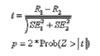 Two-sided t-test formula. For details see description below.