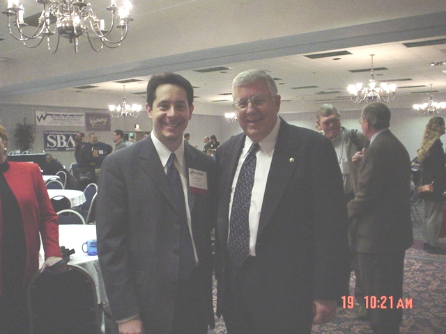 Senator Mike Enzi (right) with George Ralis, OSDBU Representative, U.S. Department of Commerce.