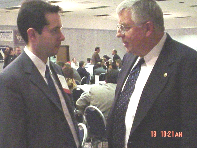 Senator Mike Enzi (right) with George Ralis, OSDBU Representative, US Department of Commerce. 