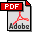 Symbol indicating a file using the Adobe portable document format
