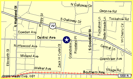 U.S. Geological Survey office location in Memphis, TN  map