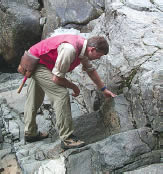 USGS Scientists studying fracutred-rock structures