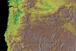 Topographic Map of Oregon