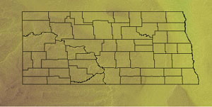 Topographic Map of North Dakota