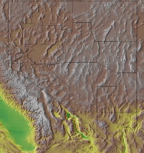Topographic Map of Nevada