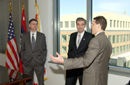 Secretary Gutierrez is briefed during his visit to the Patent and Trademark Office
