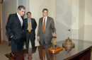 Under Secretary Jon Dudas escorts Secretary Gutierrez at the Patent and Trademark Office