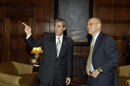 Secretary Carlos Gutierrez and Treasury Secretary Henry Paulson
