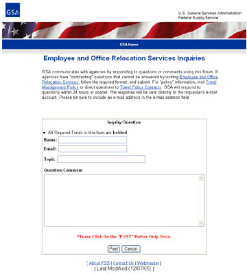 Screenshot of Employee and Office Relocation Services websit