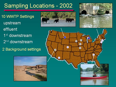 Sampling locations - 2002