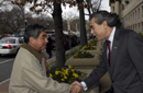 Secretary Gutierrez shakes hands with President of Costa Rica 