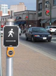 Polara Navigator unit installed on a stub pole in Silver Spring, MD.