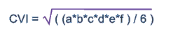 Formula: square root of the product of the ranked variables divided by the total number of variables