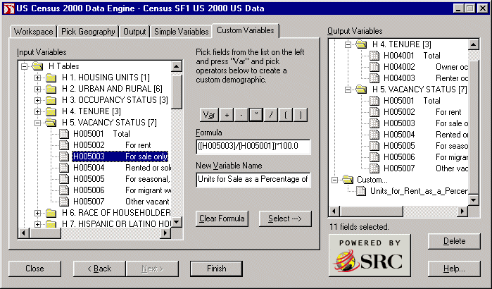 Graphic showing the Custom Variables function