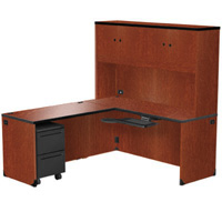 HE6300L - Harmony L-Shaped Left Return Workstation with Overhead