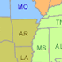 Close-up on the map of the U.S., signifying the regional-level info we provide.