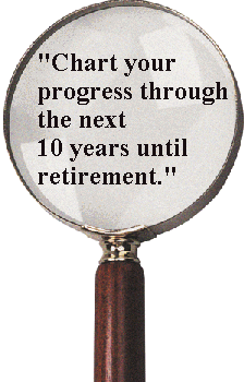 "Chart your progress through the next 10 years until retirement."