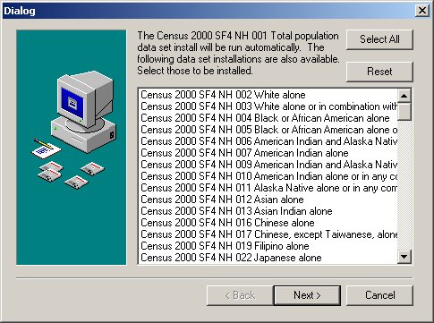 Graphic showing data install