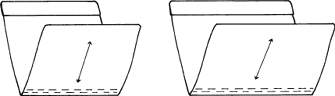 line drawing of file folders with reinforced tab