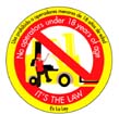 Forklift Sticker, Spanish-English